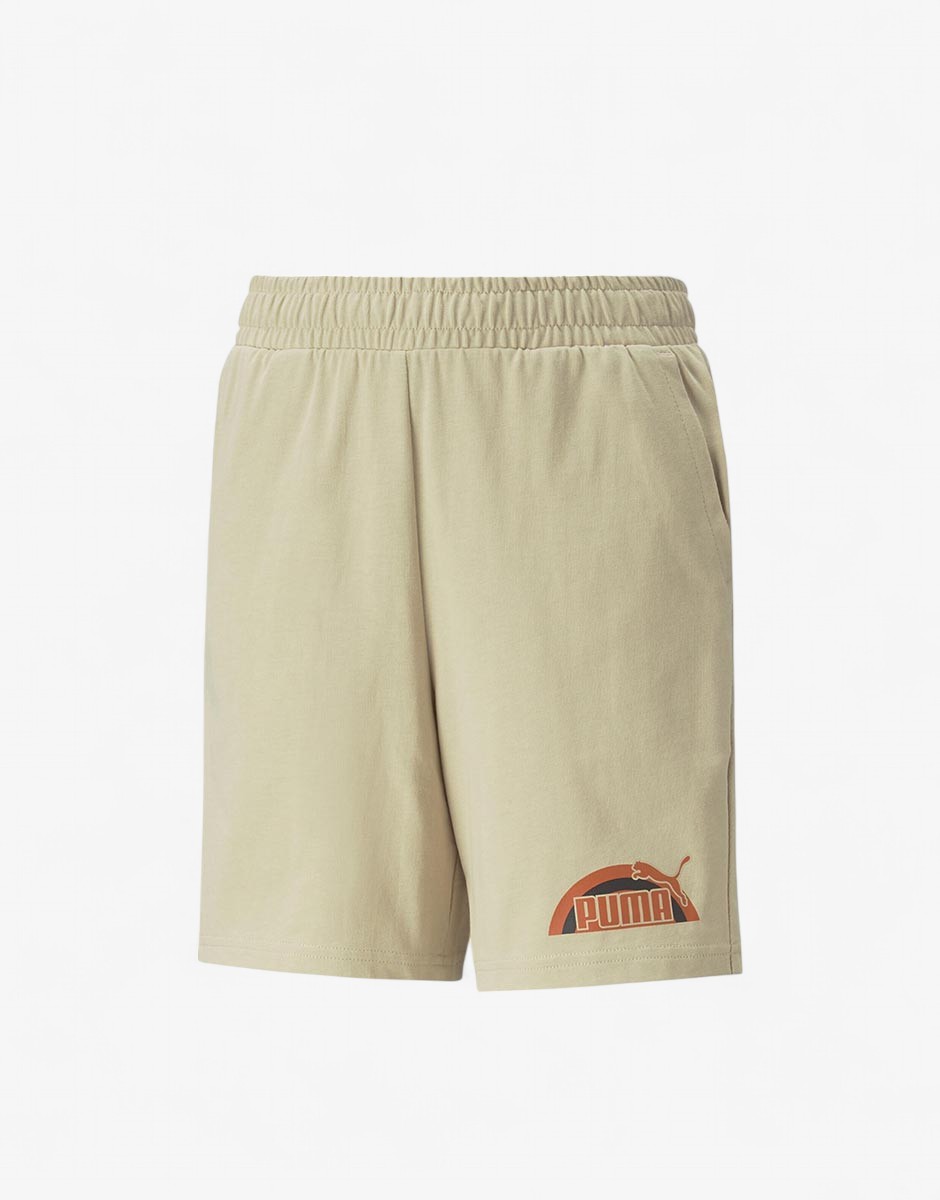 PUMA Essentials+ Street Art Graphic Shorts Beige