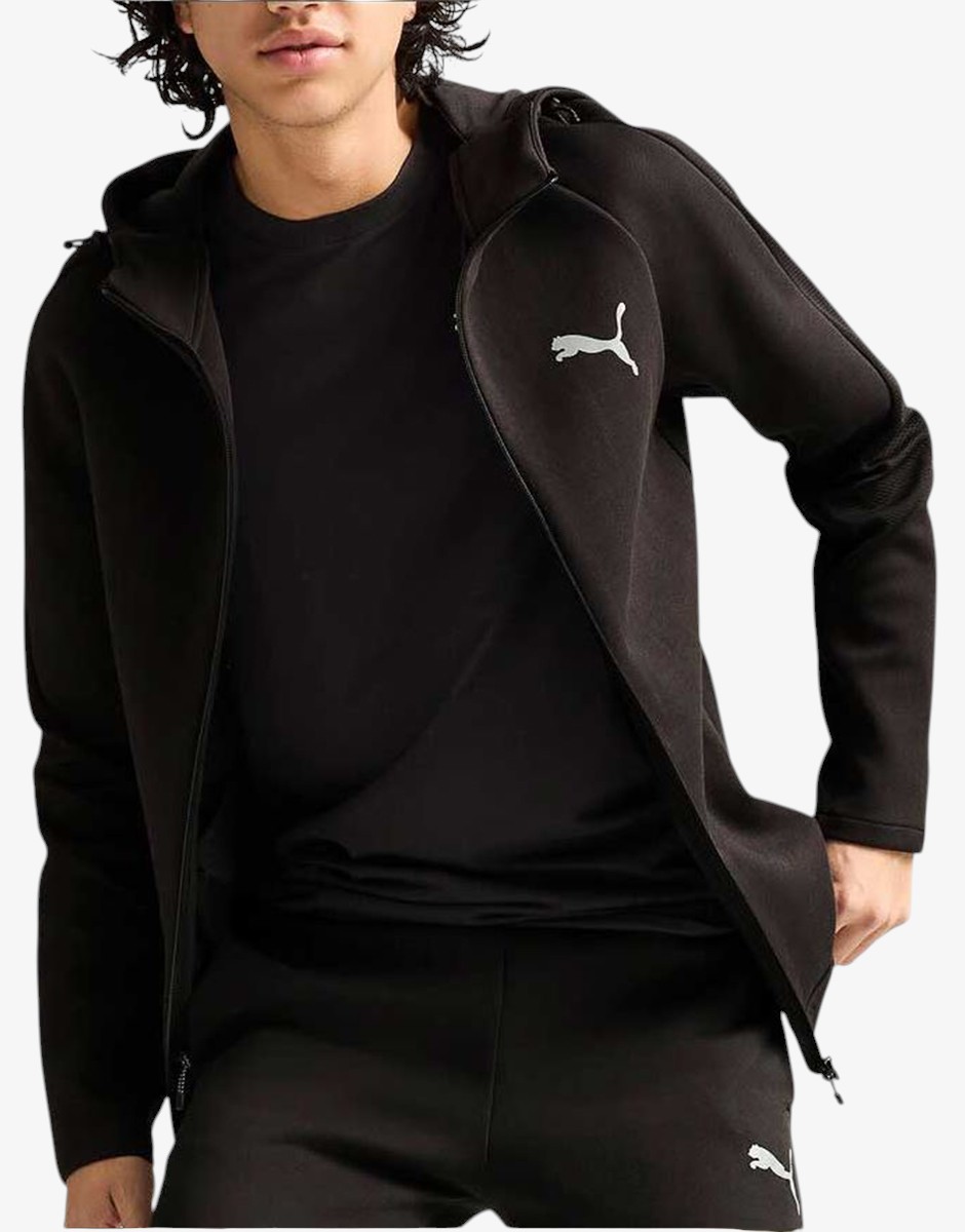 PUMA Evostripe Full Zip Hoodie Jr Black