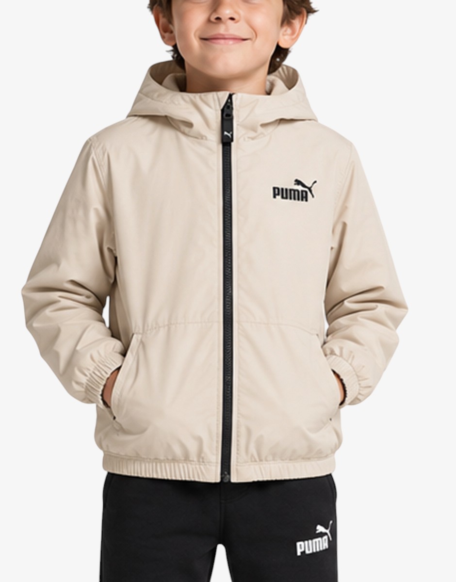 PUMA Fleece Lined Windbreaker Ecru