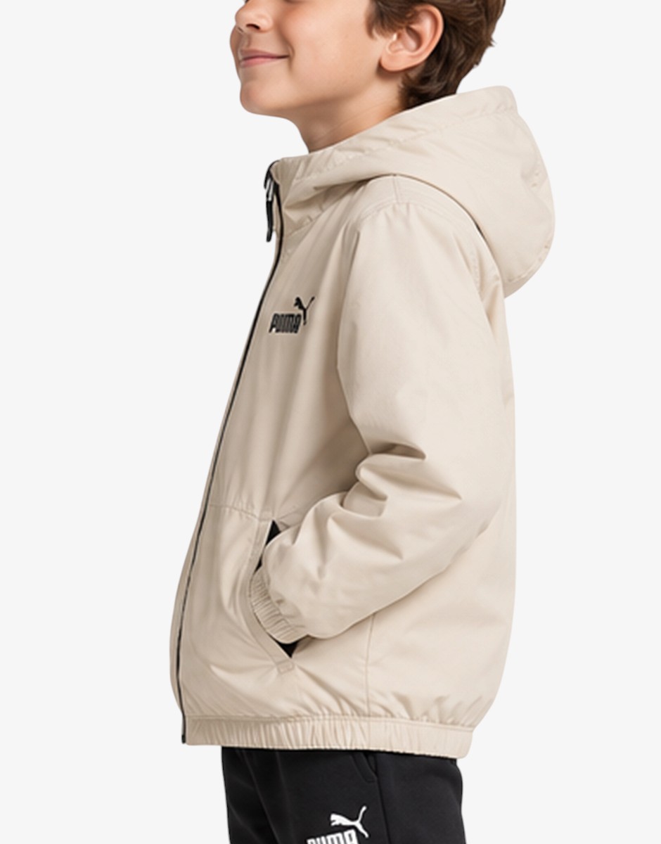 PUMA Fleece Lined Windbreaker Ecru
