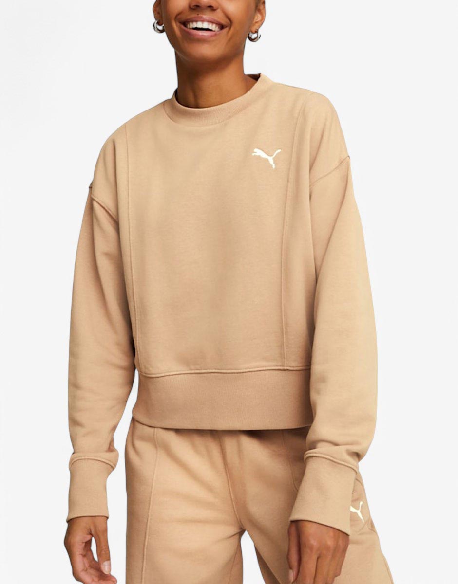 PUMA Her Crew Sweatshirt Beige