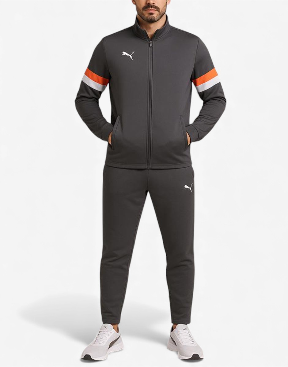 PUMA IndividualRise Slim Fit Football Tracksuit Grey