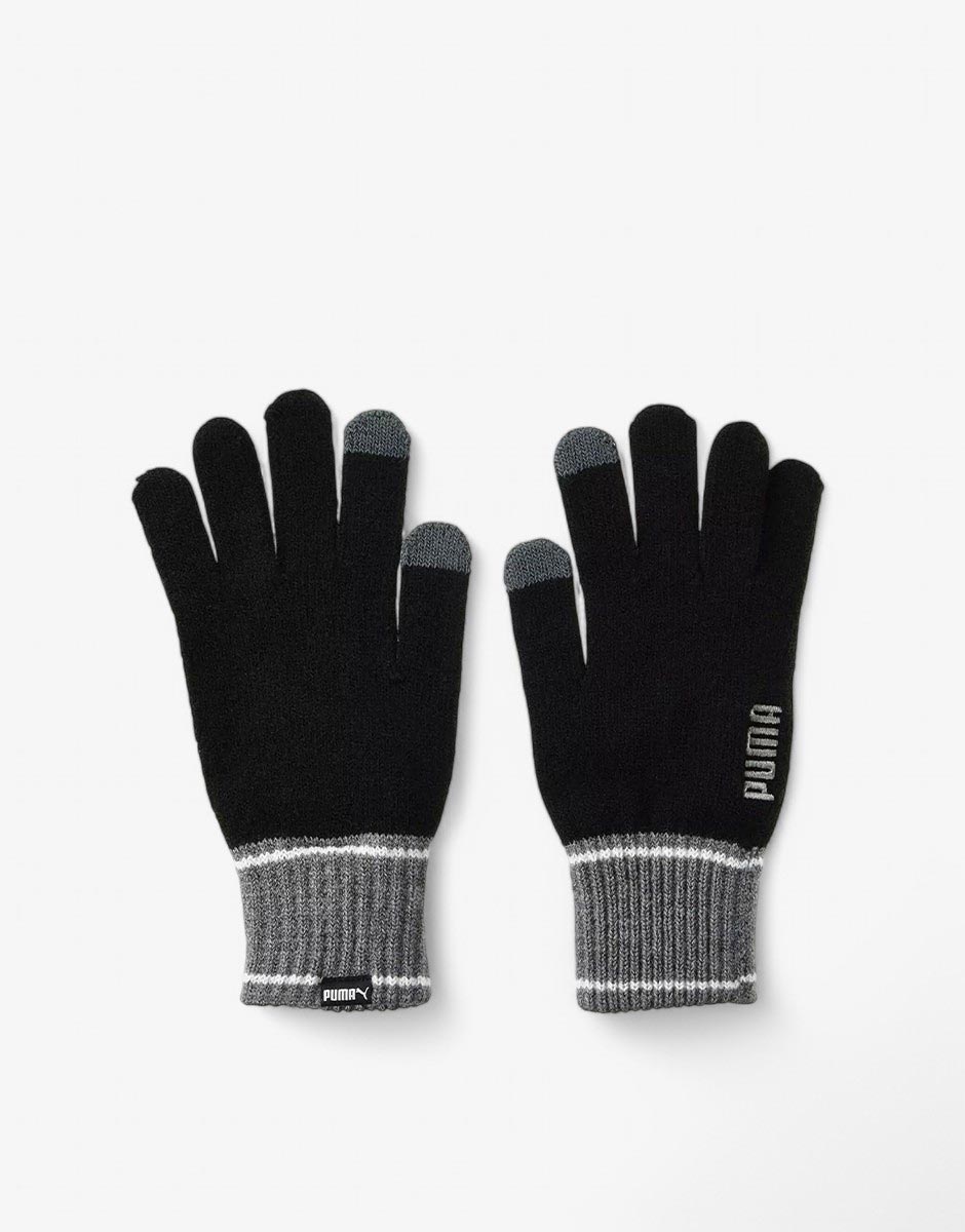 PUMA Knit Gloves Black/Grey