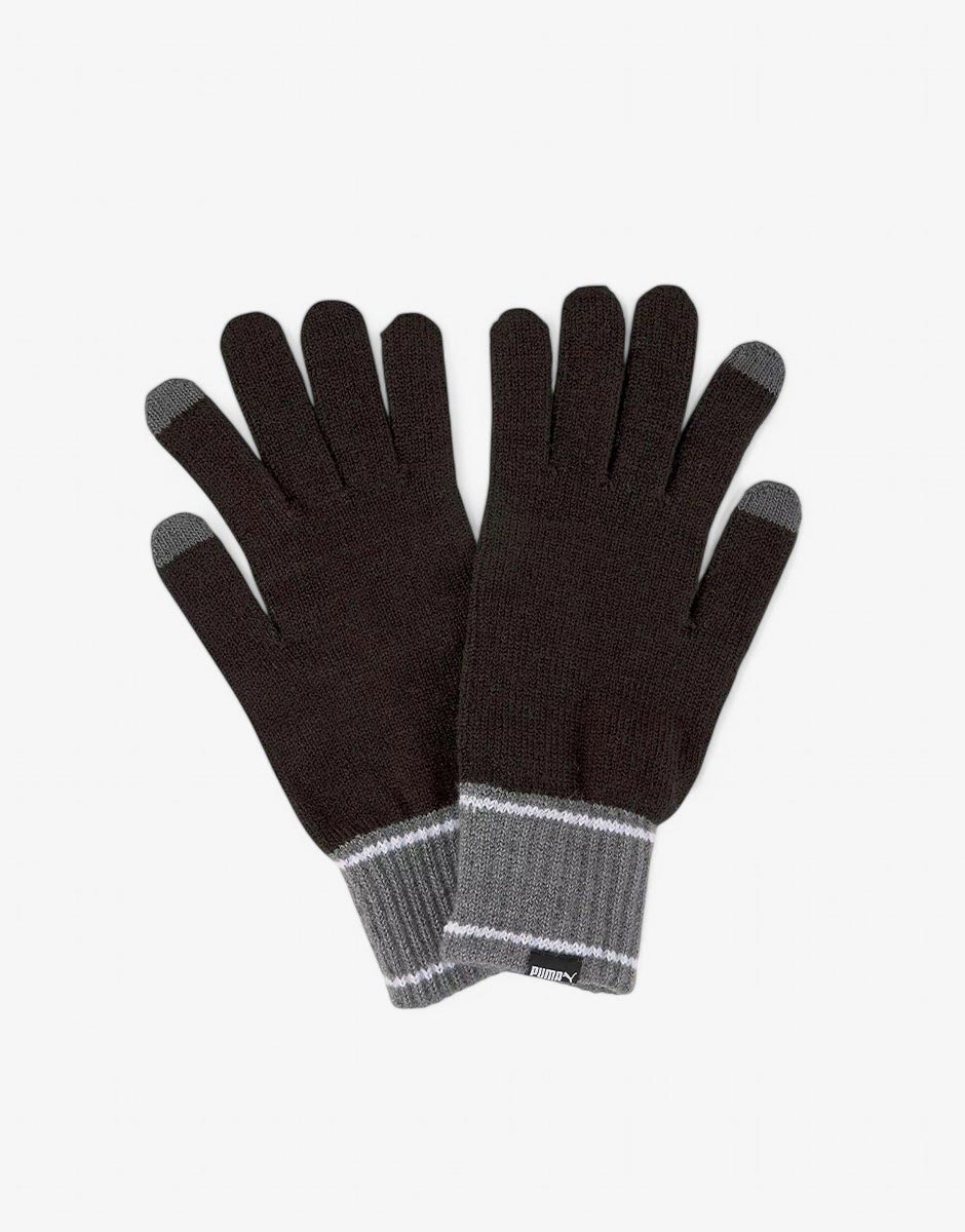 PUMA Knit Gloves Black/Grey