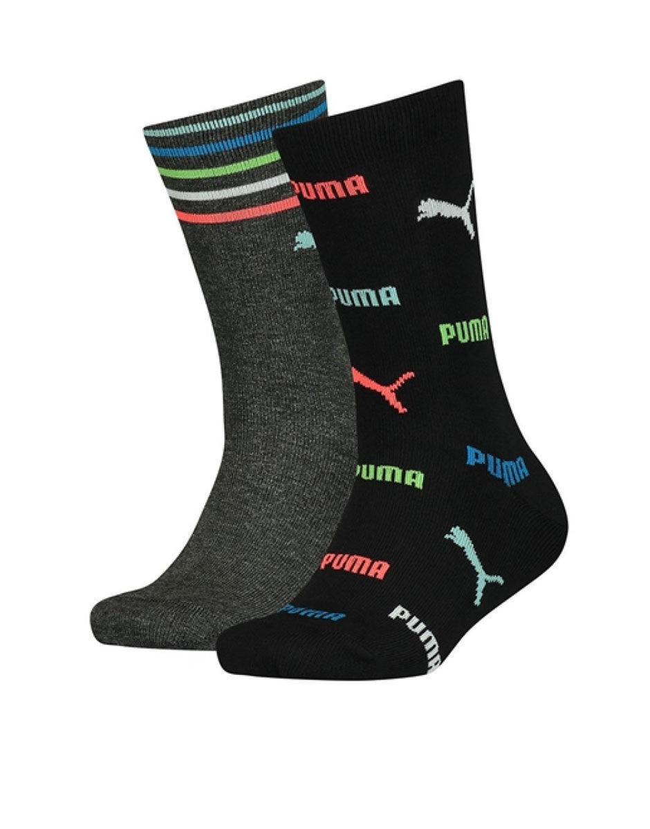PUMA Logo AOP Socks 2 Pack Multi