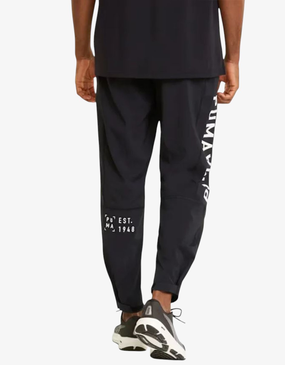PUMA Logo Woven Mens Training Joggers Black
