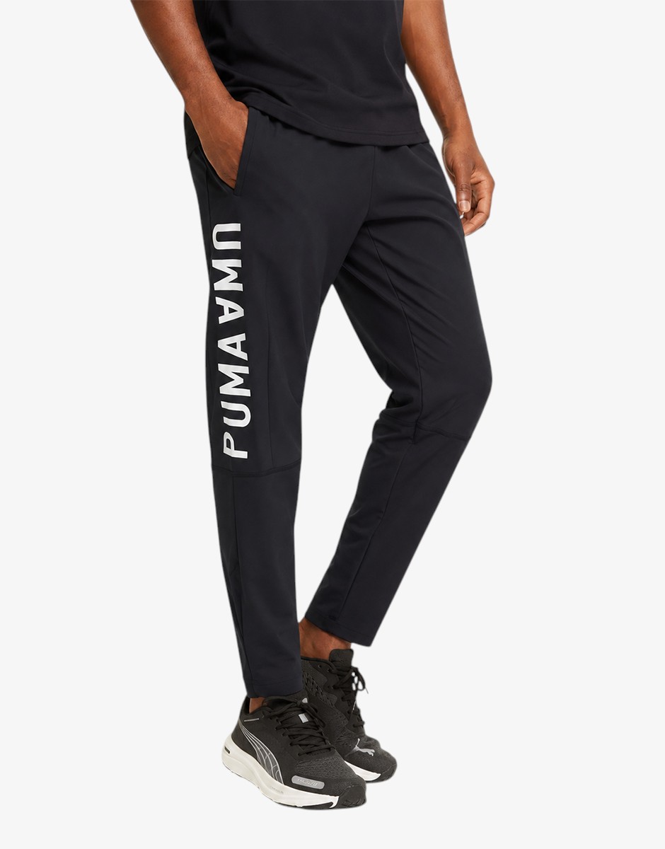 PUMA Logo Woven Mens Training Joggers Black