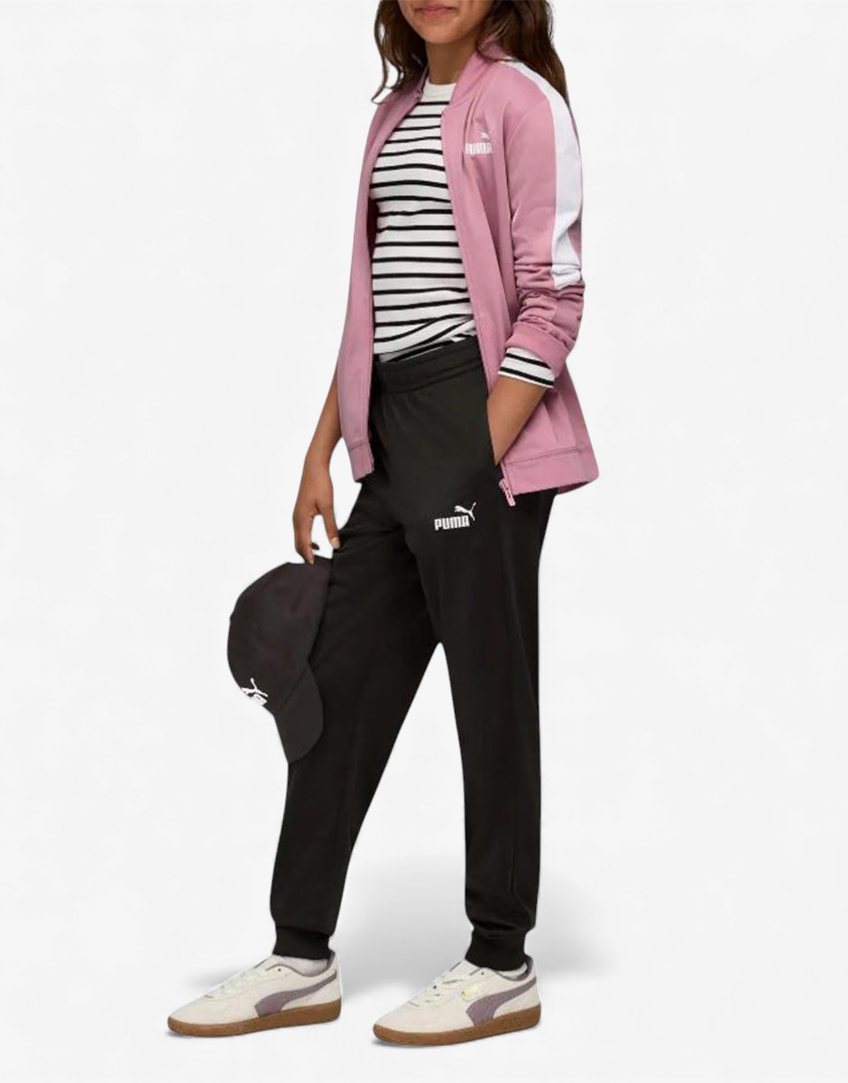 PUMA Poly Baseball Tracksuit Pink/Black