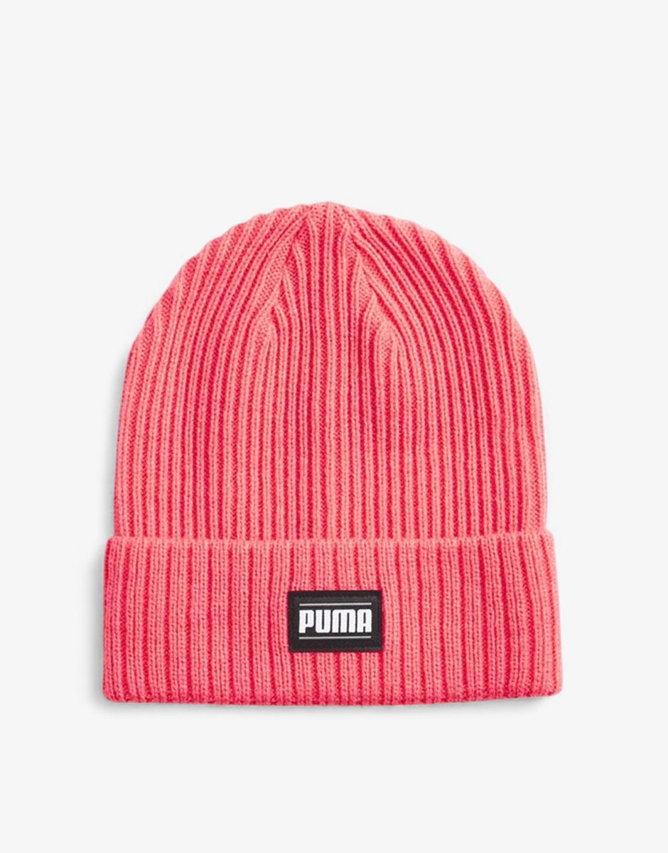 PUMA Ribbed Classic Cuff Beanie Pink