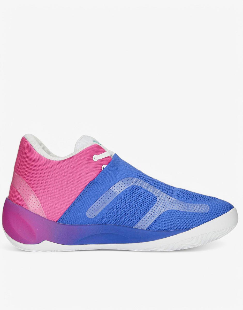 PUMA Rise Nitro Fadeaway Basketball Shoes Blue/Pink