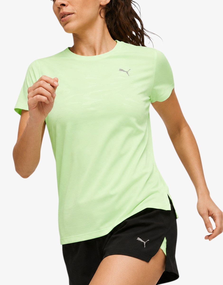 PUMA Run Favorite Heathe Ss Tee Green