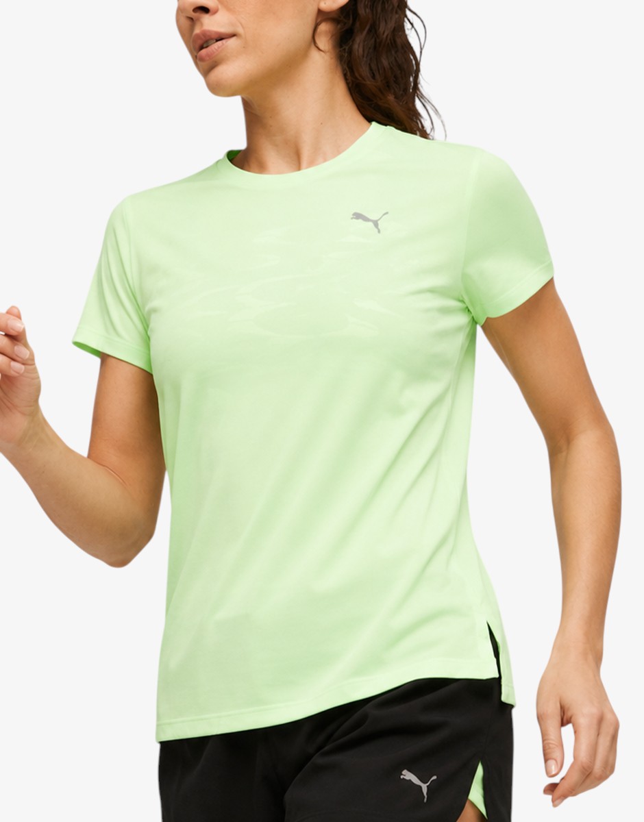 PUMA Run Favorite Heathe Ss Tee Green