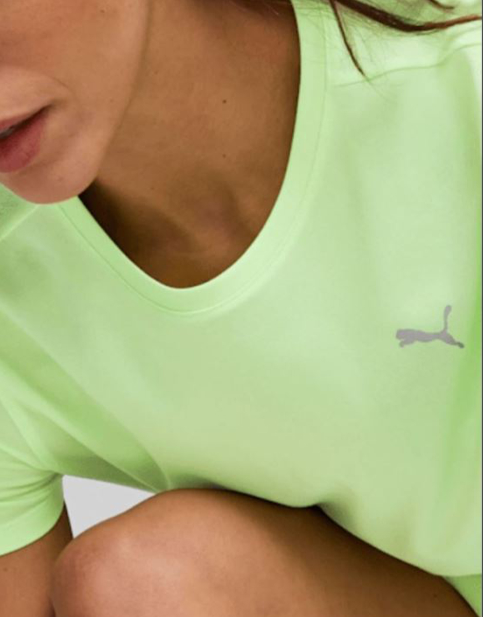 PUMA Run Favorite Heathe Ss Tee Green