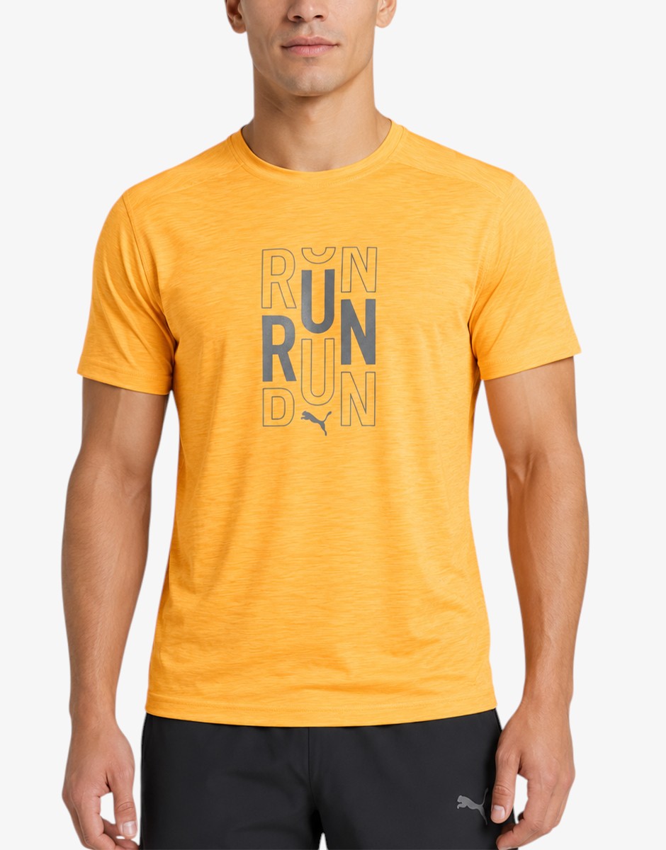 PUMA Run Logo Sun Stream Tee Orange