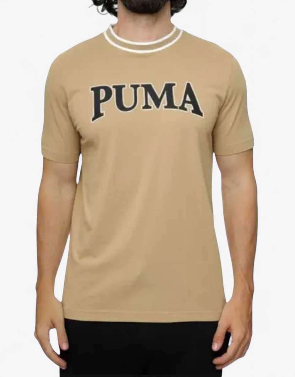 PUMA Squad Big Graphic Tee Beige