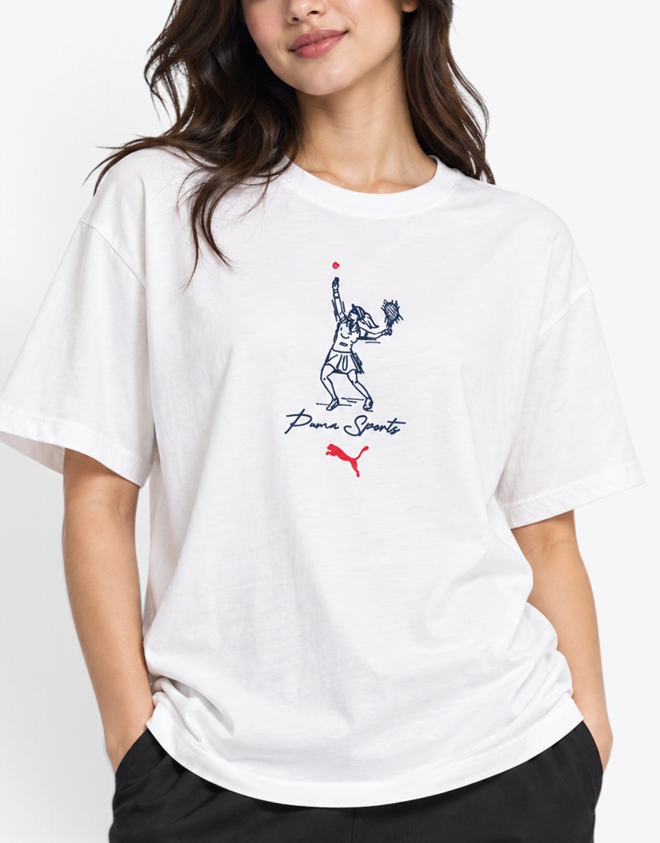 PUMA Team Relaxed Tee White