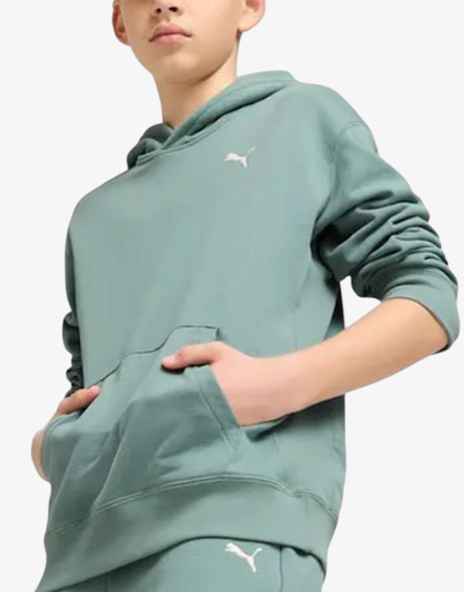 PUMA Wardrobe Essentials Relaxed Hoodie Youth Green