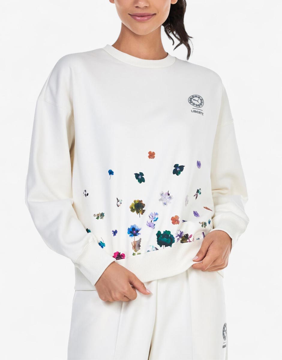 PUMA x Liberty Oversized Crew Sweatshirt White