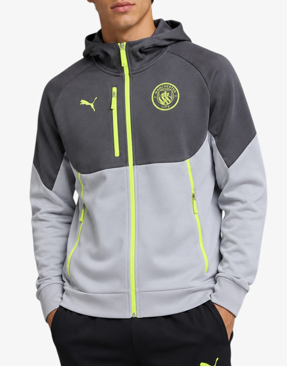 PUMA x Manchester City Tech Hooded Jacket Gray