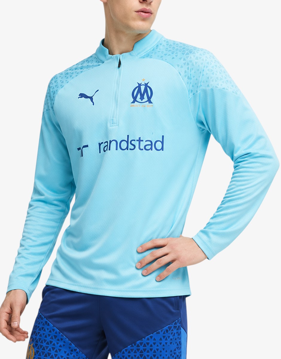 PUMA x Olympic of Marseille Training 1/4 Zip Top Pro Blue