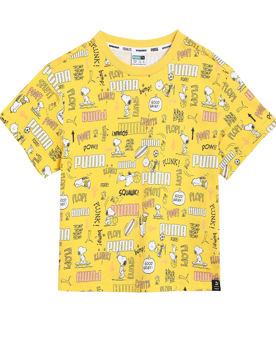 PUMA x Peanuts AOP Tee Yellow