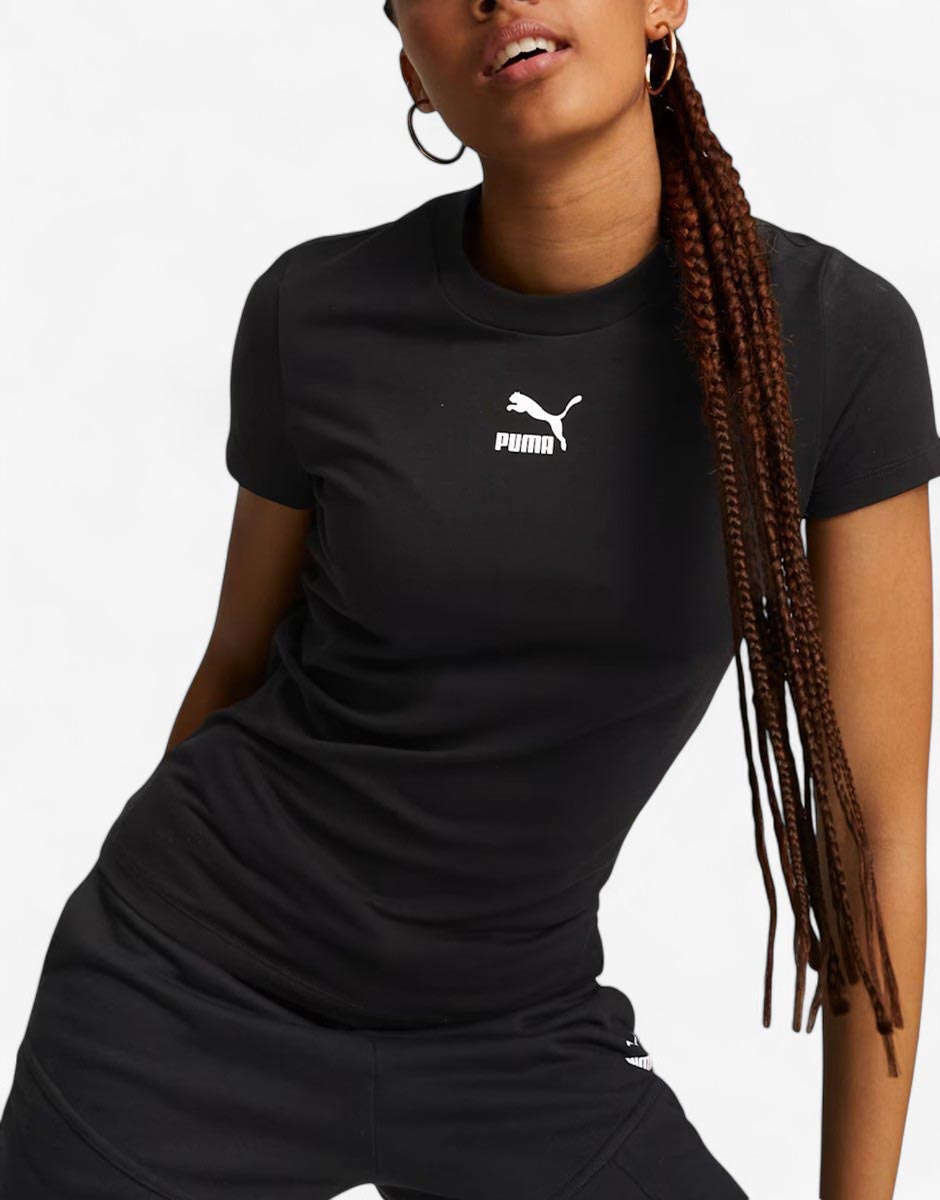 PUMA Classics Slim Tee Black
