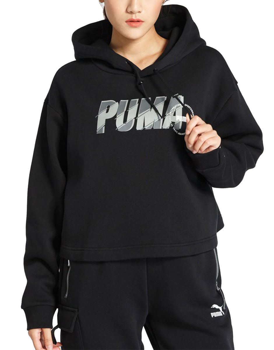 PUMA XTG Trail Cropped Hoodie Black