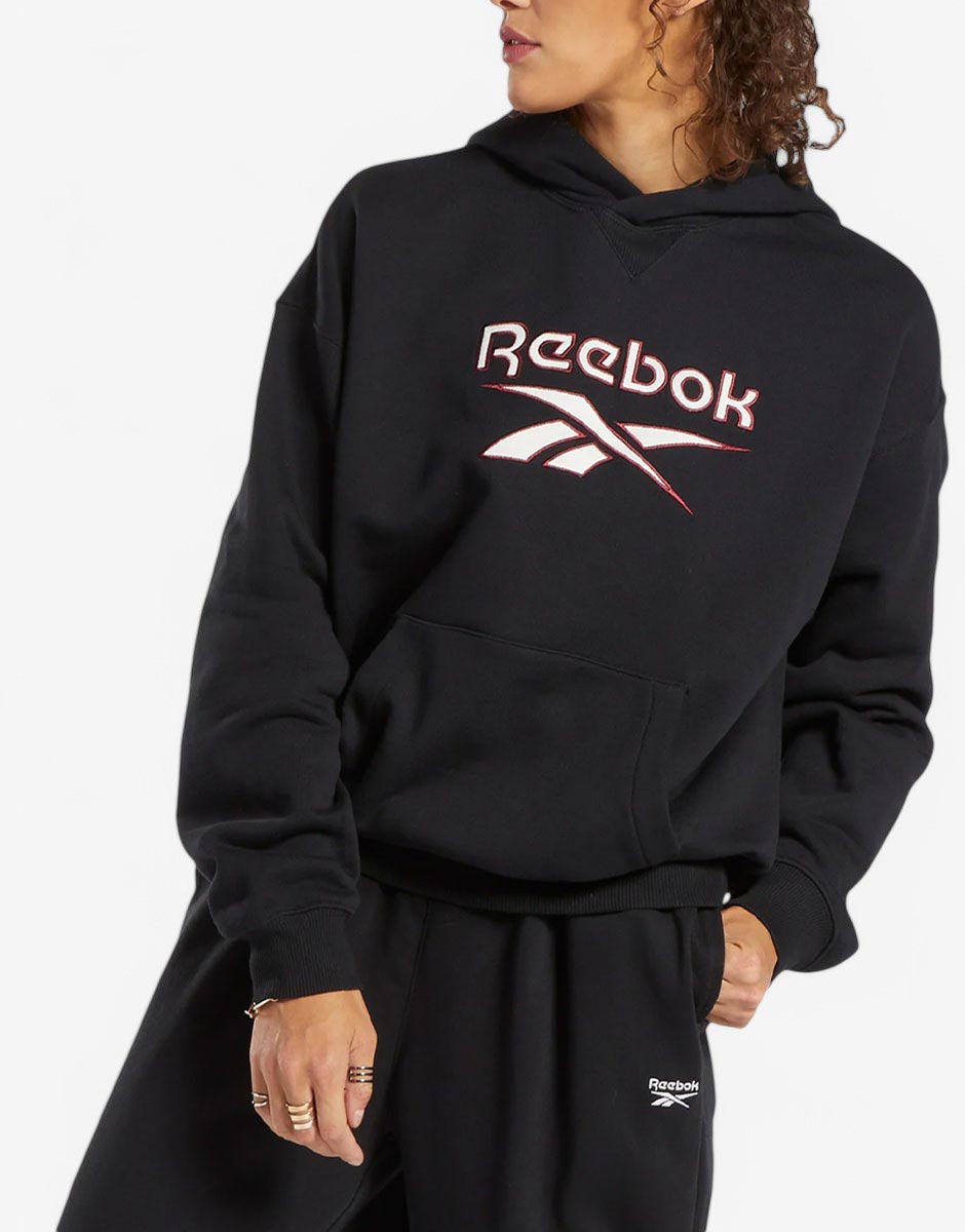 REEBOK Archive Classics Big Logo Fleece Hoodie Black
