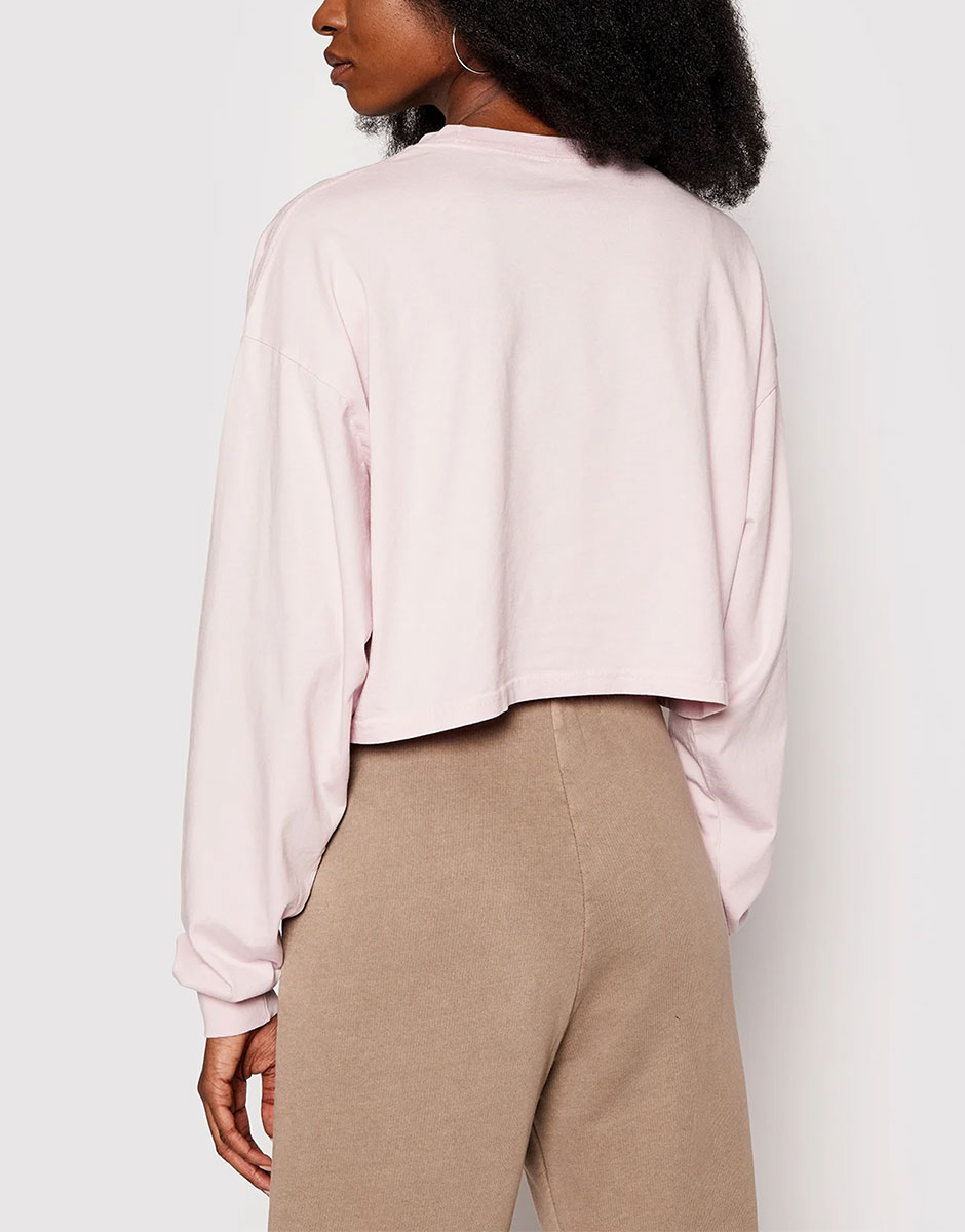 REEBOK Classic Oversize Long Sleeve Blouse Pink