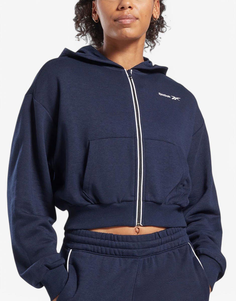 REEBOK Identity French Terry Full-Zip Hoodie Blue
