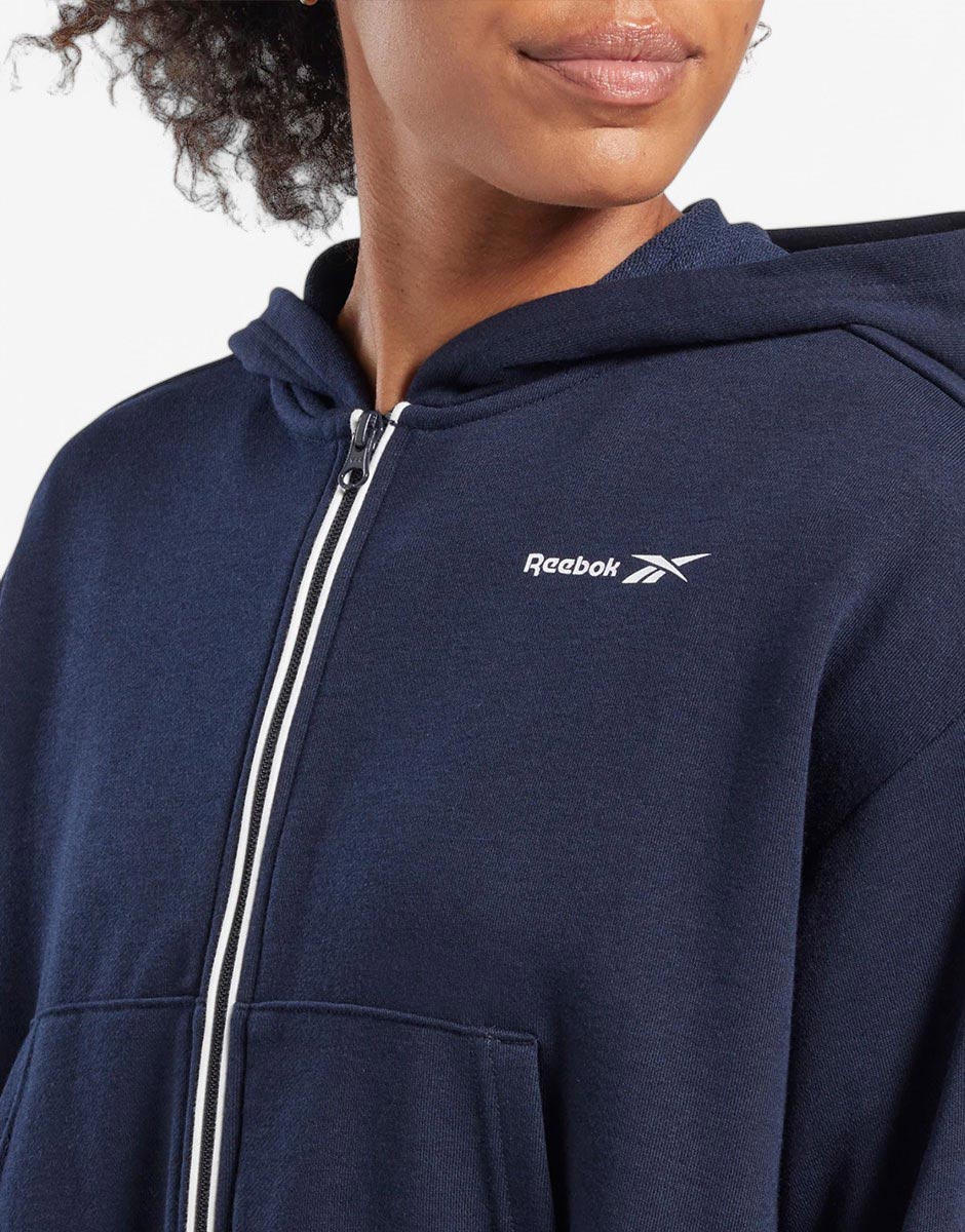 REEBOK Identity French Terry Full-Zip Hoodie Blue