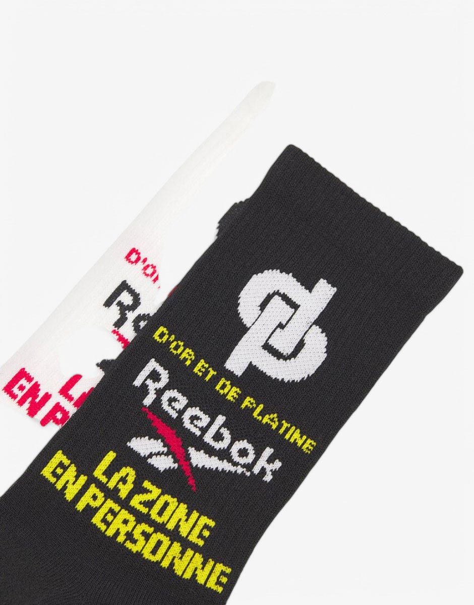 REEBOK 2-Packs Jul Crew Sock Black/White