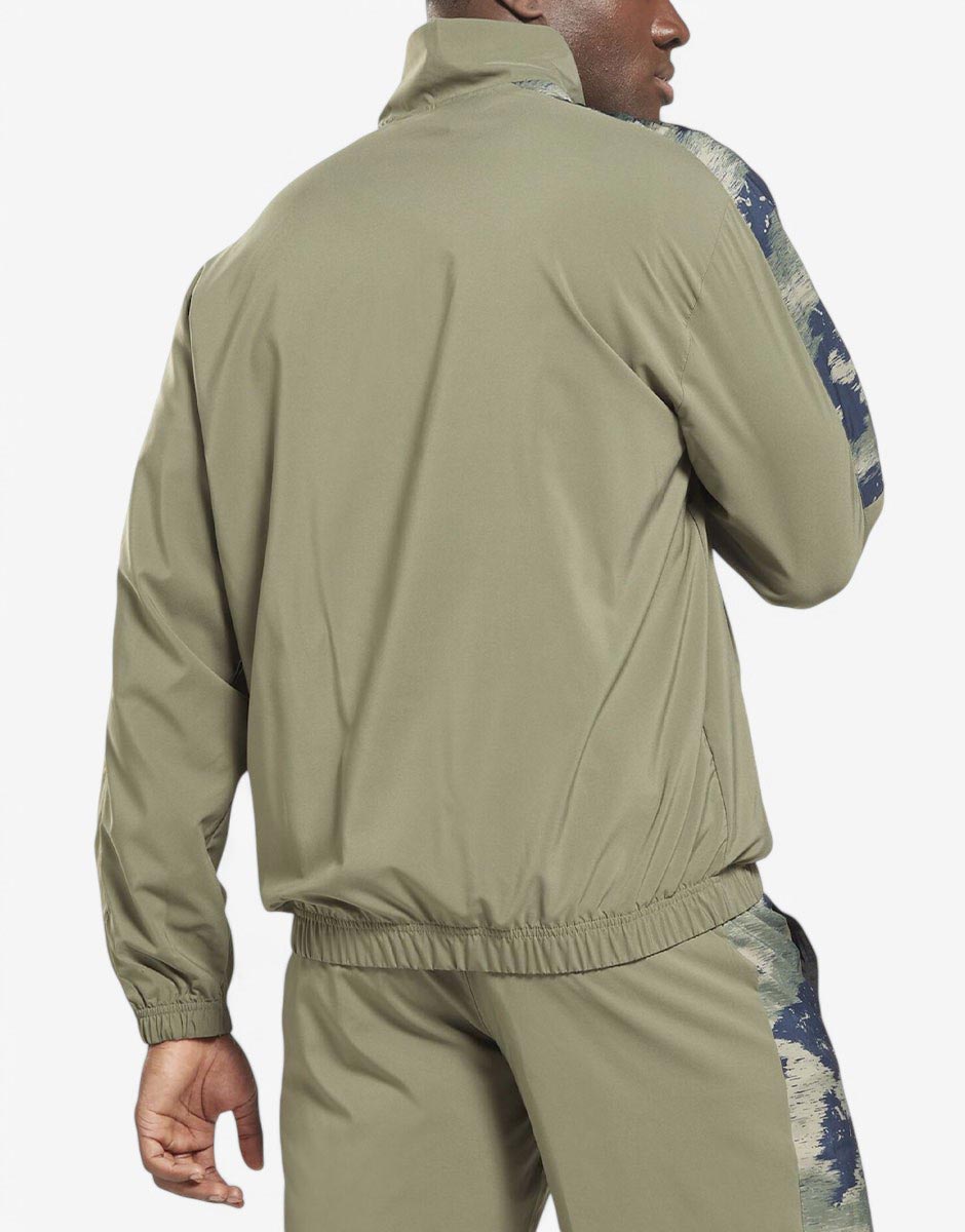 REEBOK Training Camo 1/4 Zip Sweatshirt Green