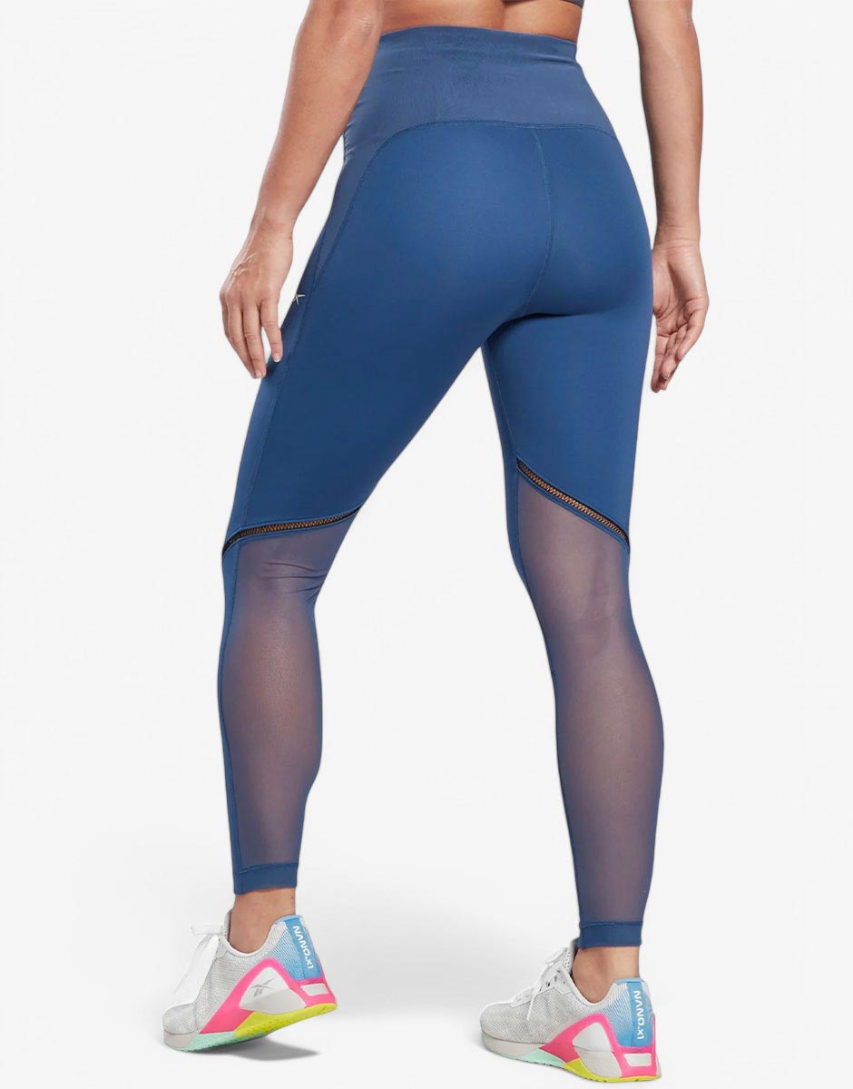 REEBOK Ts Lux Perform Perforated Leggings Blue