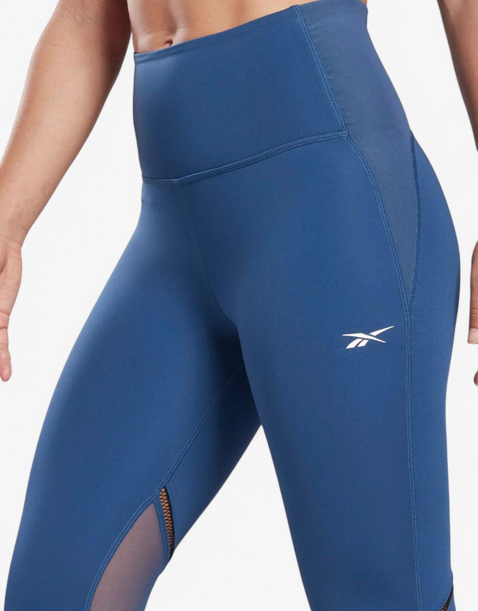 REEBOK Ts Lux Perform Perforated Leggings Blue