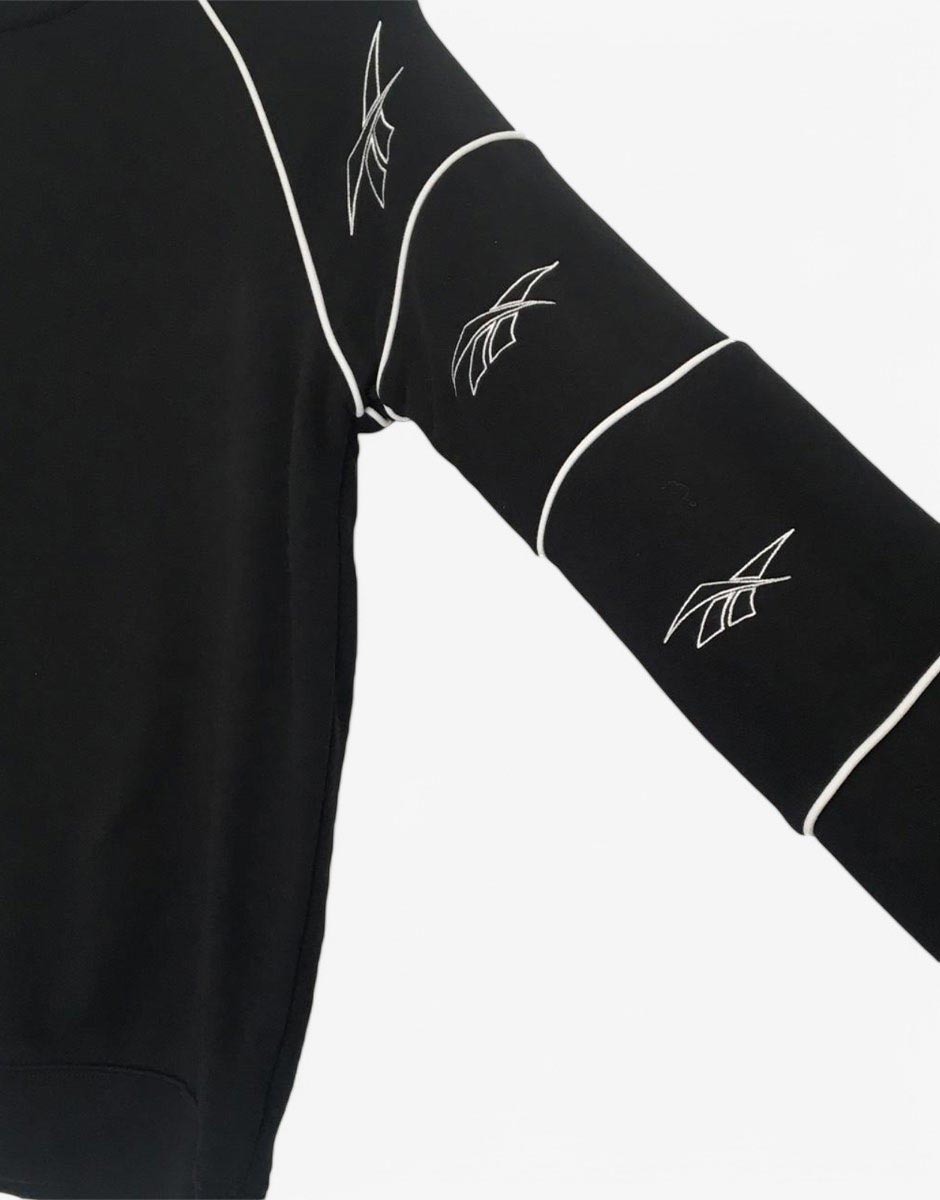 REEBOK Vector High Neck Crew Blouse Black