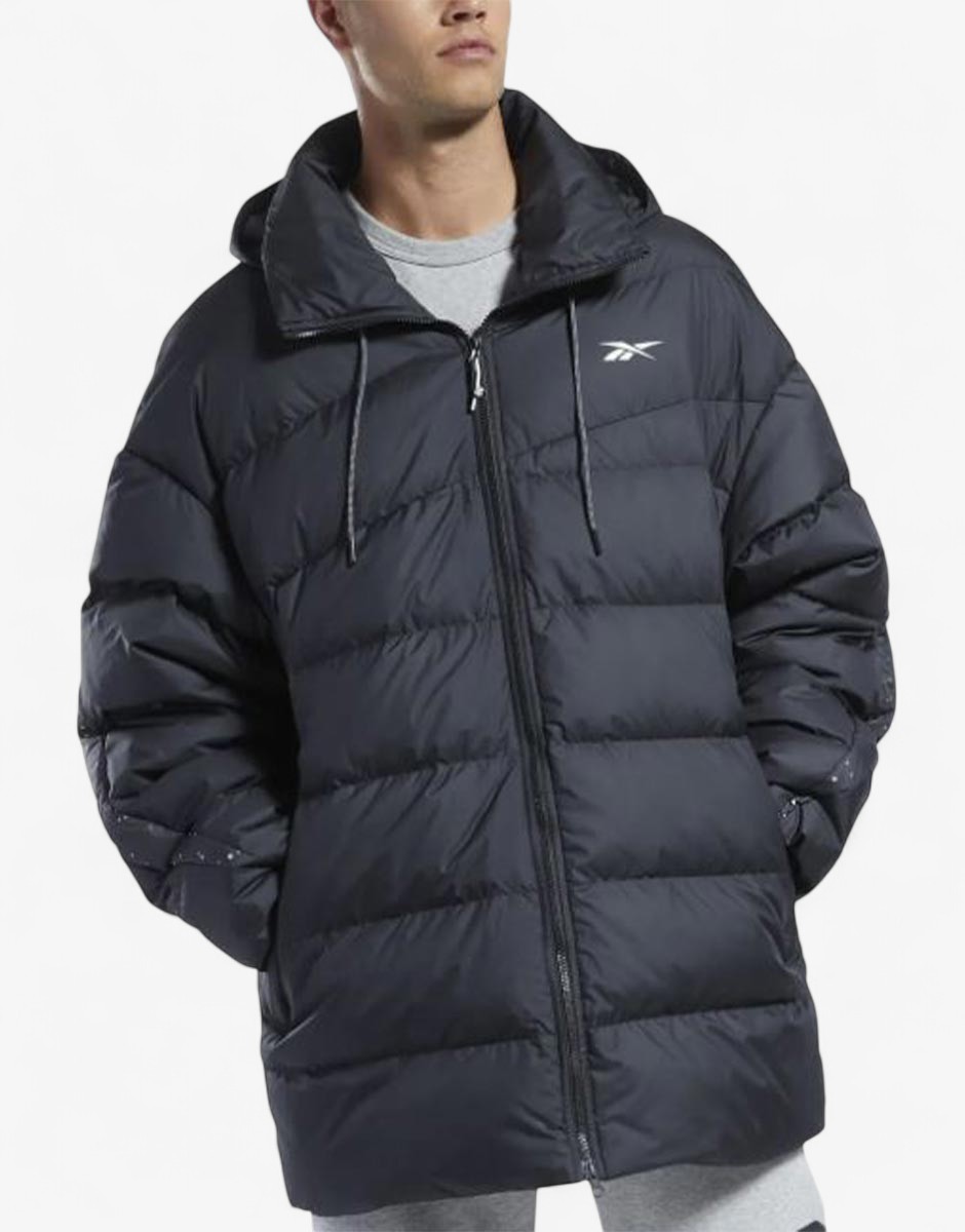 REEBOK Vector Long Down Jacket Black