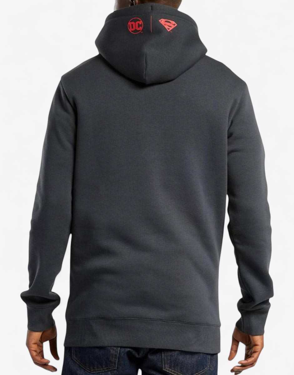 REEBOK x DC Superman Unisex Hoodie Dark Grey