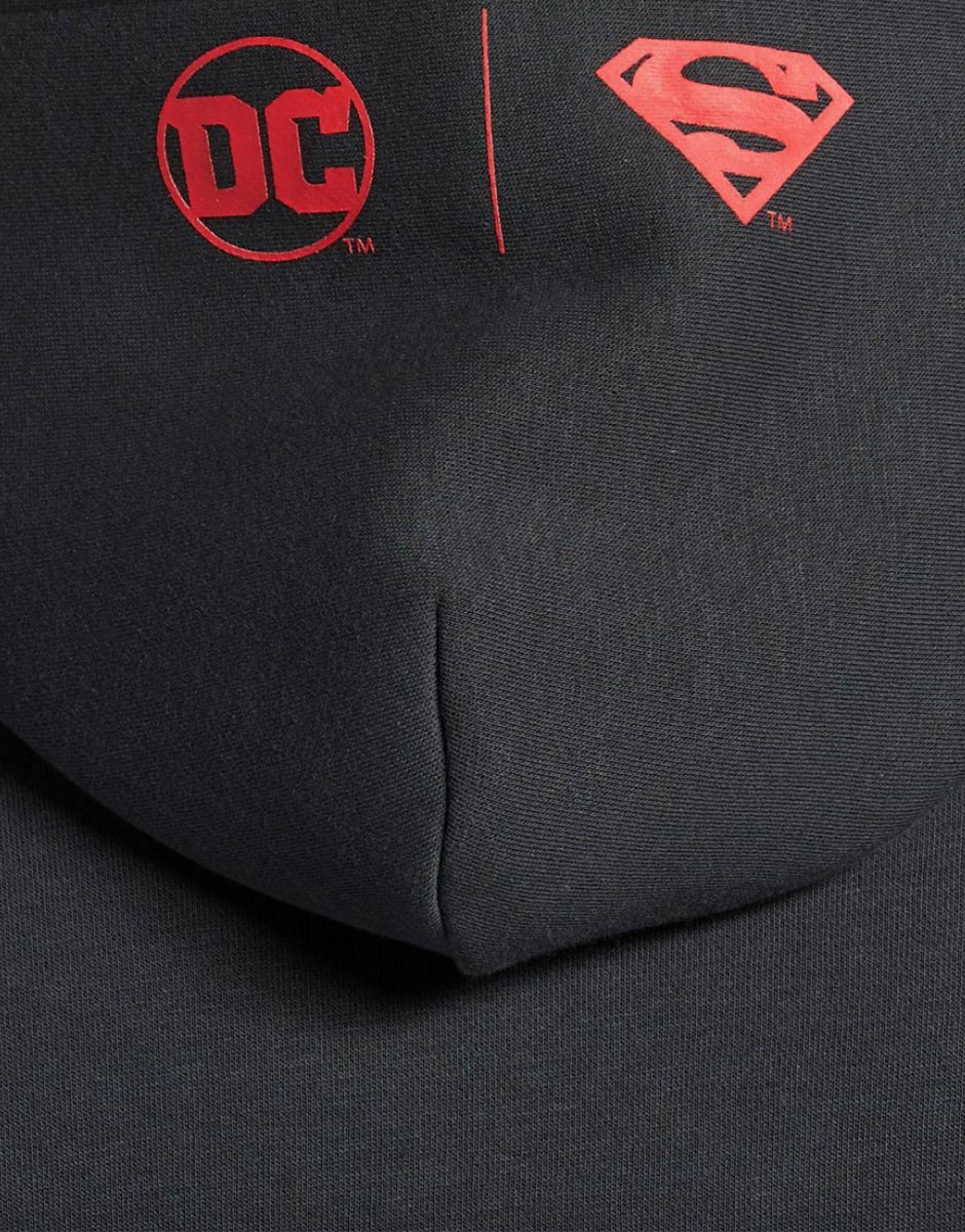 REEBOK x DC Superman Unisex Hoodie Dark Grey