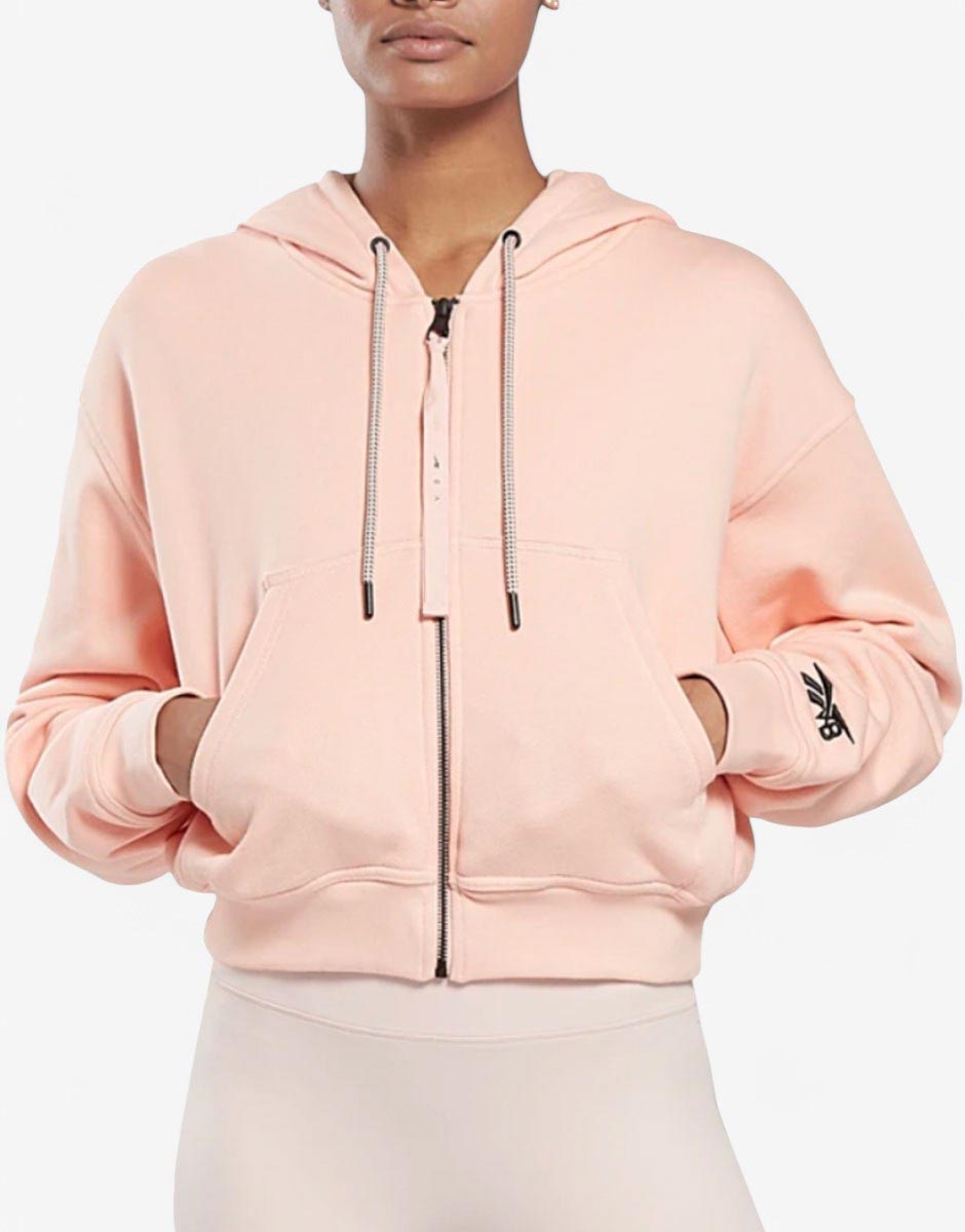 REEBOK x Victoria Beckham Full-Zip Hoodie Pink