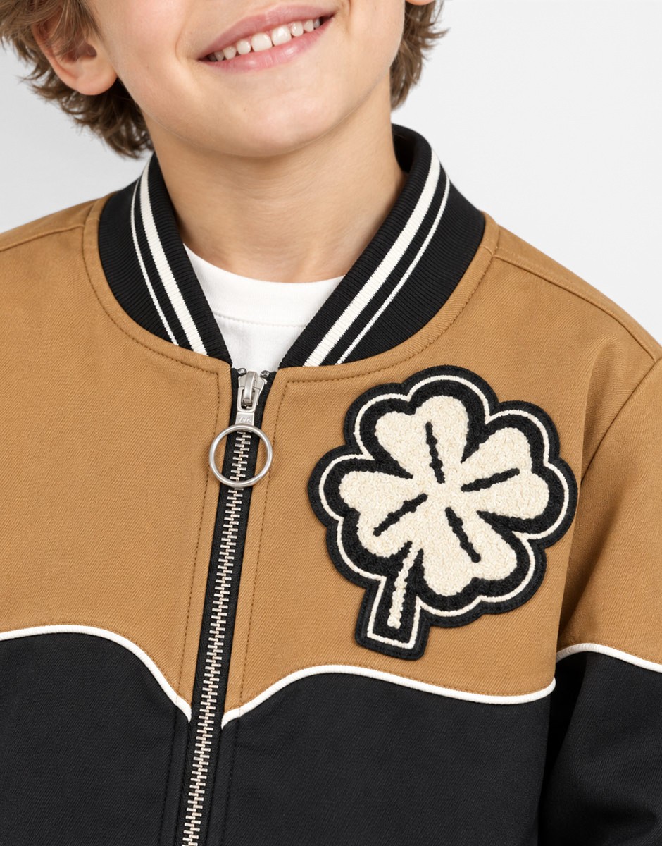 SCOTCH&SODA х Elvis Capsule Colour Block Bomber Jacket Black/Brown