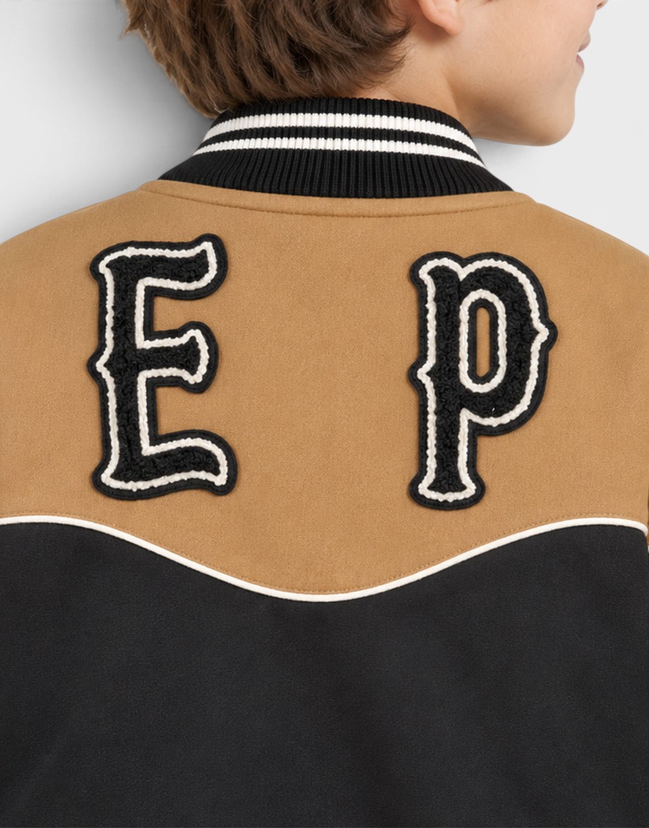 SCOTCH&SODA х Elvis Capsule Colour Block Bomber Jacket Black/Brown
