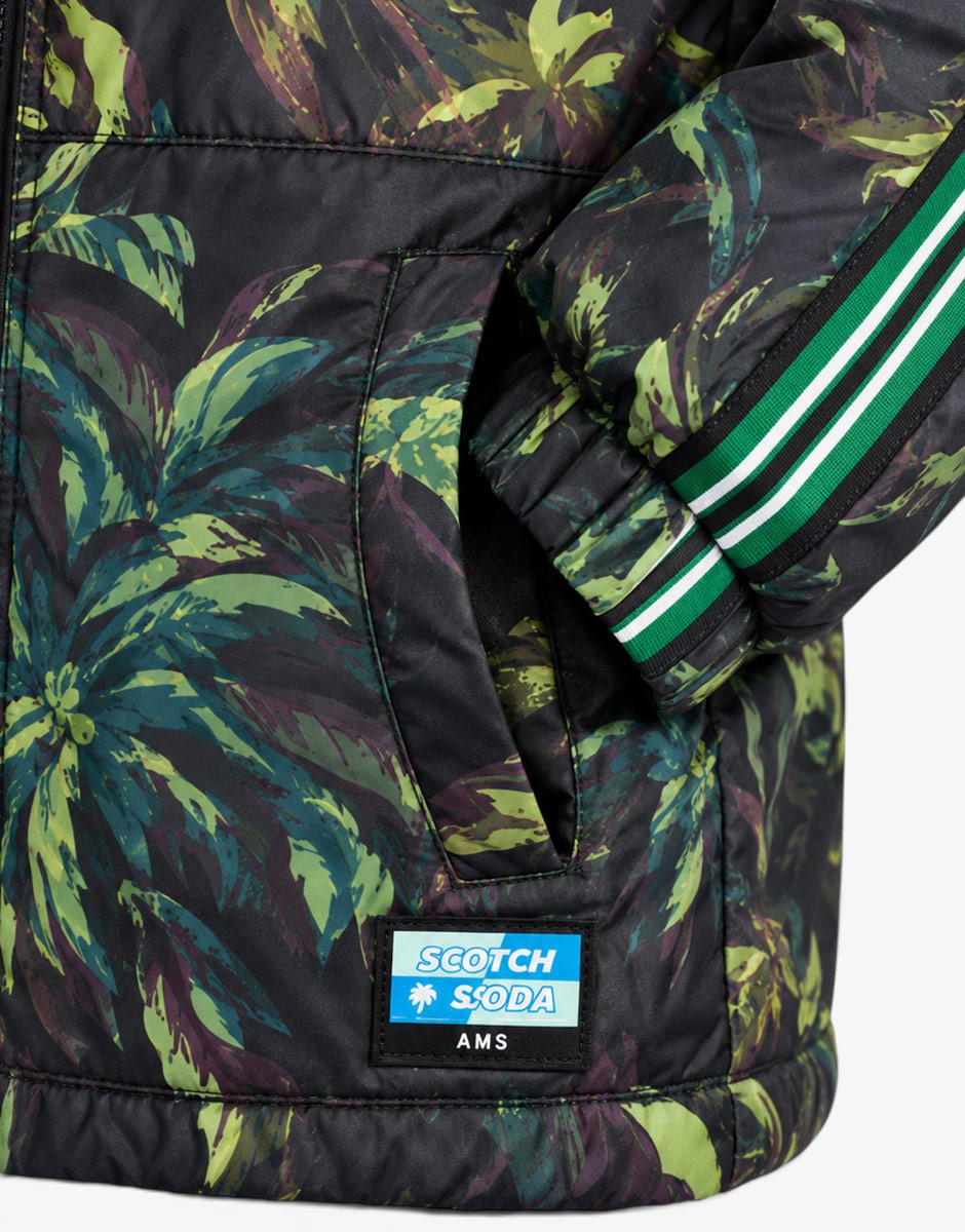 SCOTCH&SODA Palm Pattern Jacket Green/Multicolor