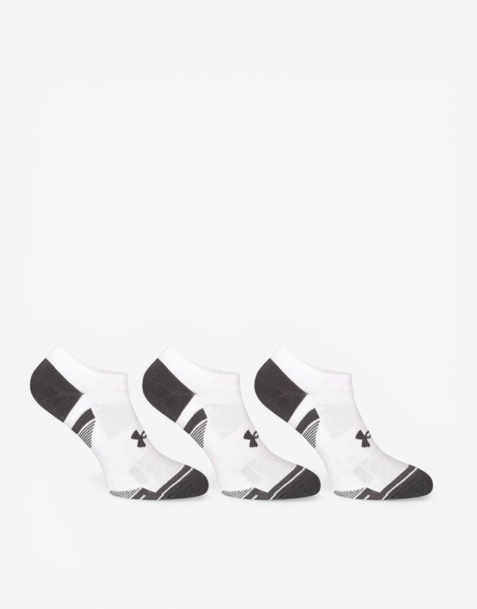UNDER ARMOUR 3-Packs Performance Cotton No Show Socks White