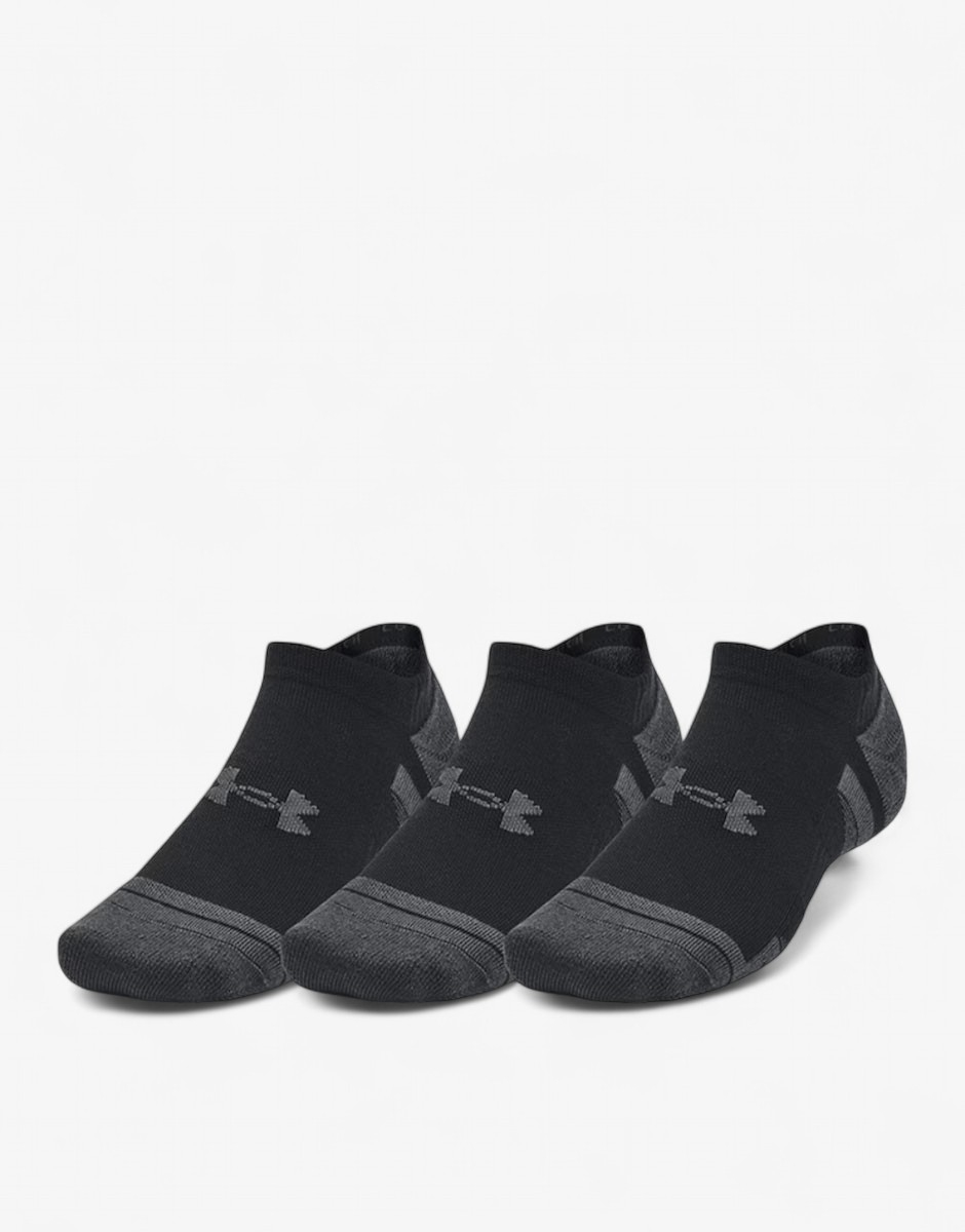 UNDER ARMOUR 3-Packs Performance Tech No Show Socks Black