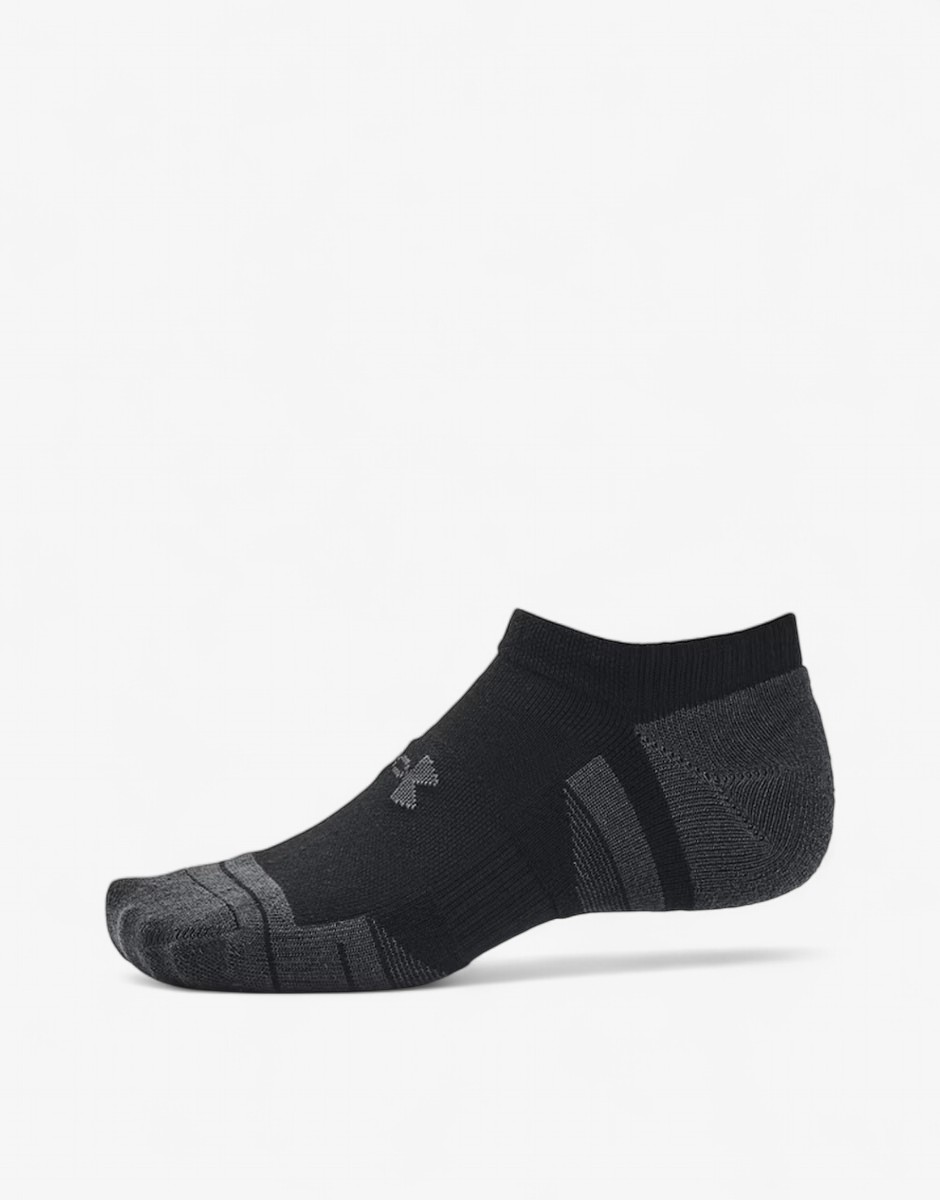 UNDER ARMOUR 3-Packs Performance Tech No Show Socks Black