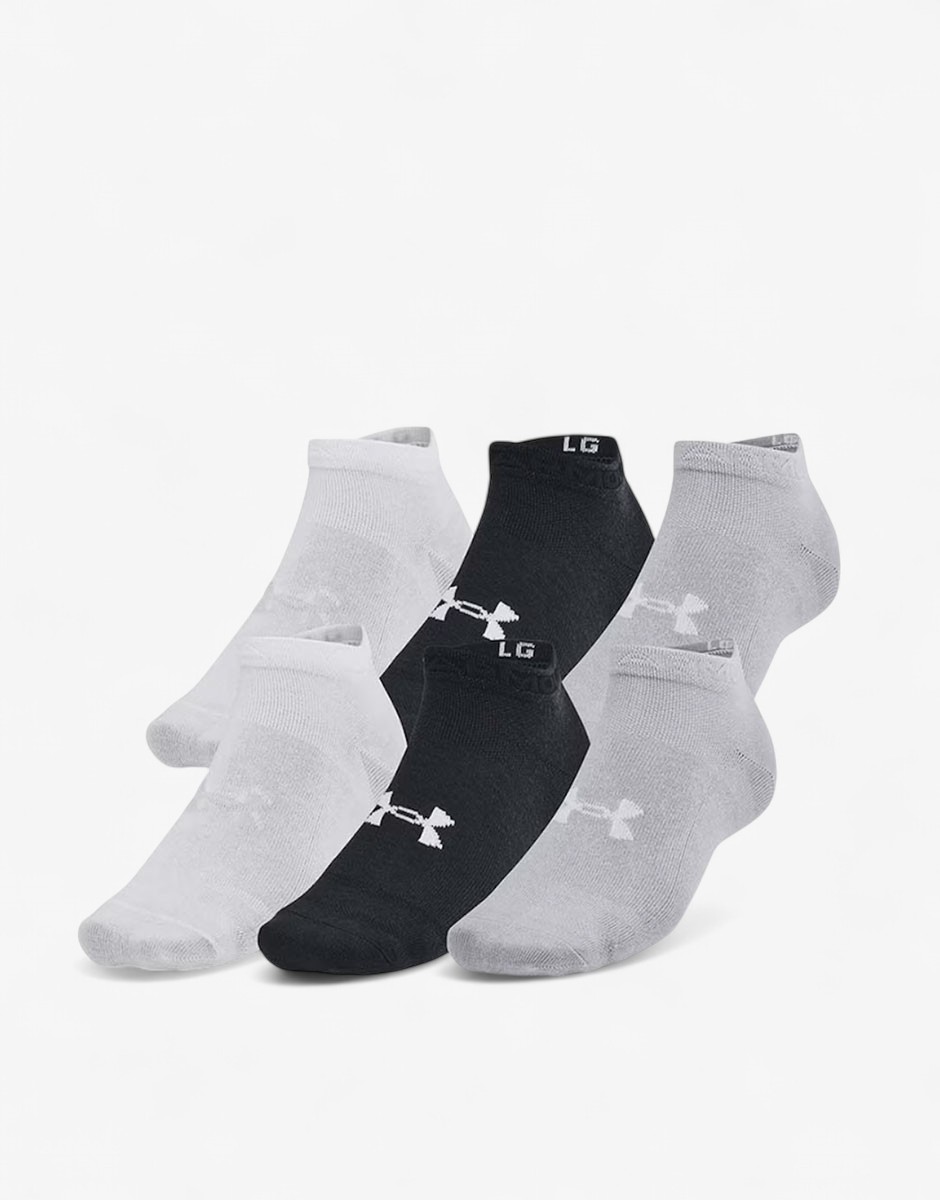 UNDER ARMOUR 6-Packs Essential Low Socks Black/Grey