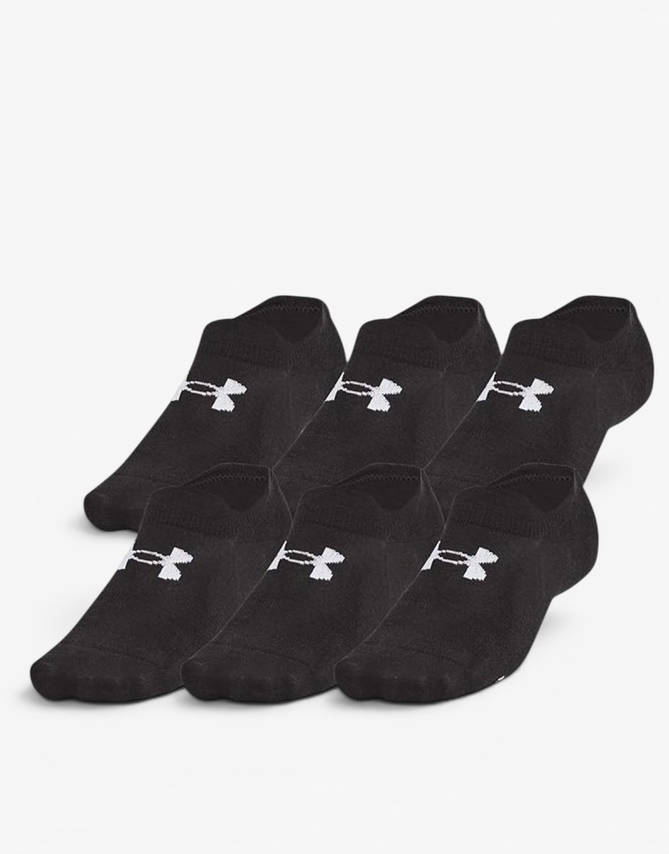 UNDER ARMOUR 6-Packs Essential Ultra Cotton Socks Black