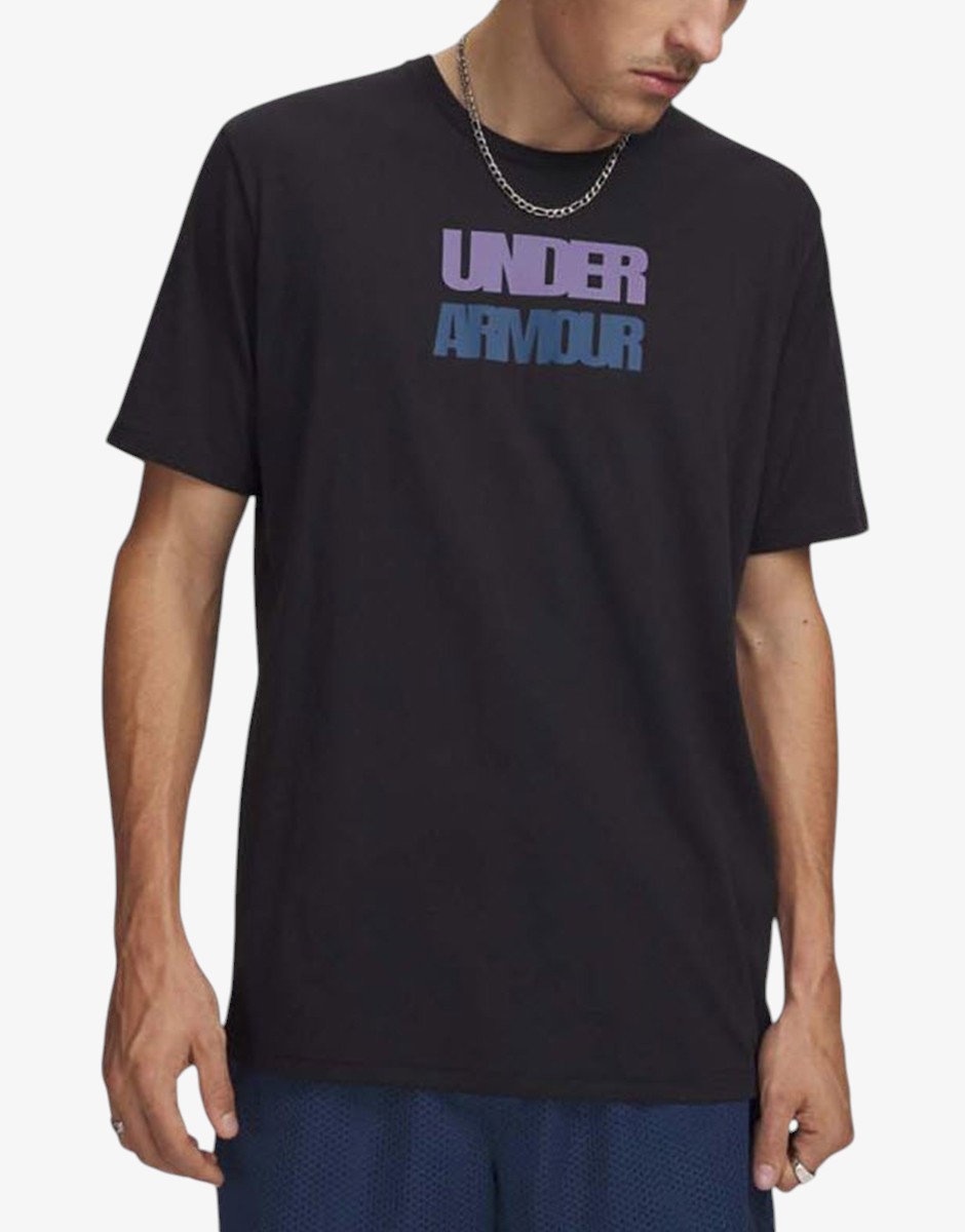 UNDER ARMOUR Block Logo Ss Tee Black