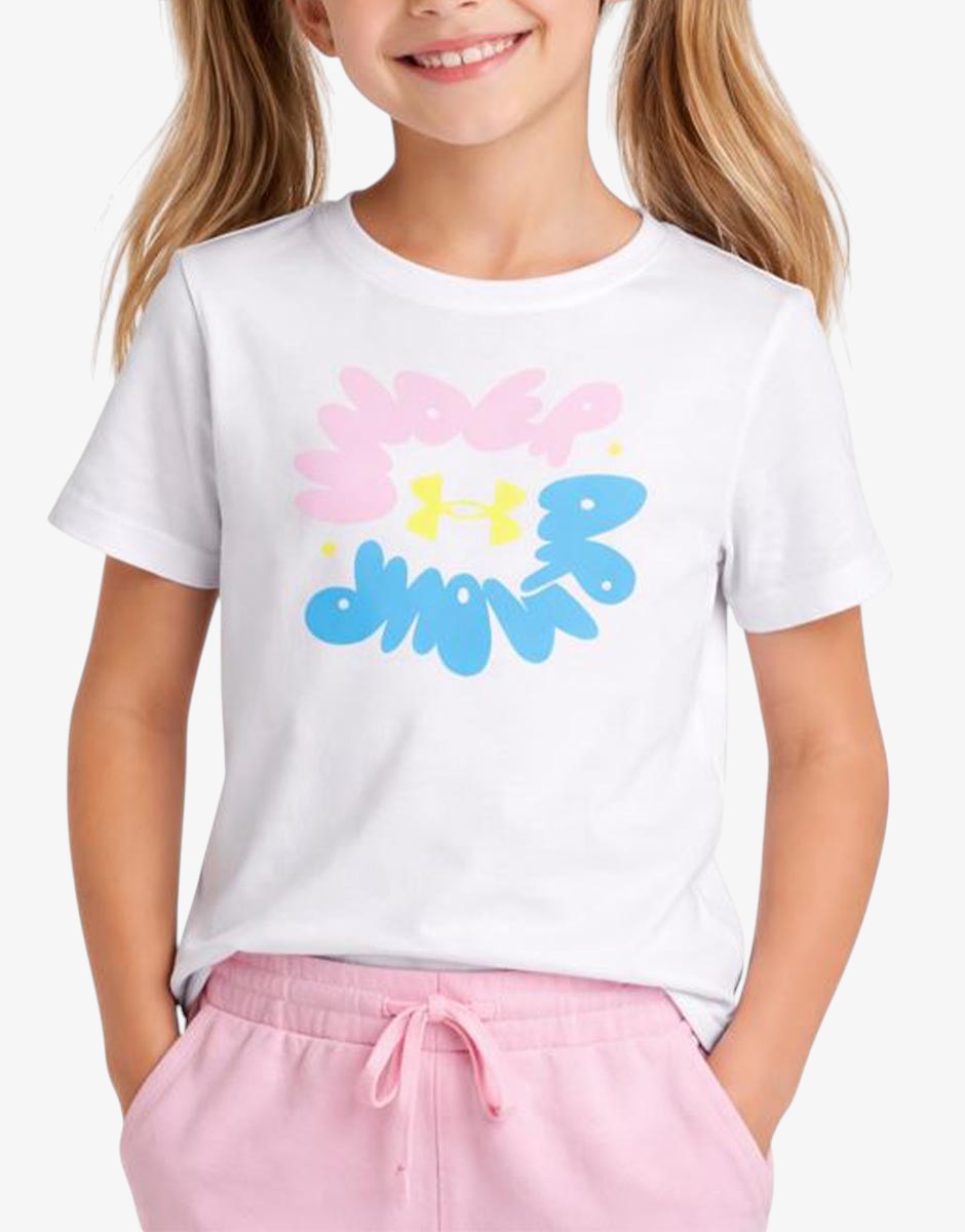 UNDER ARMOUR Bubble Wordmark Tee White